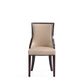 Manhattan Comfort Grand Faux Leather Beech Wood Frame Tan Dining Chairs In A Set Of 4