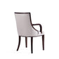 Manhattan Comfort Grand Faux Leather Dining Armchair In Light Gray