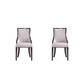Manhattan Comfort Grand Light Gray Faux Leather Dining Chairs In A Set Of 2