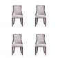 Manhattan Comfort Grand Light Gray Faux Leather Dining Chairs In A Set Of 4