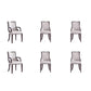 Manhattan Comfort Grand Light Gray Faux Leather Dining Chairs In A Set Of 6