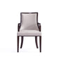 Manhattan Comfort Grand Light Gray Faux Leather Dining Chairs In A Set Of 8