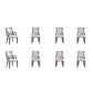 Manhattan Comfort Grand Light Gray Faux Leather Dining Chairs In A Set Of 8