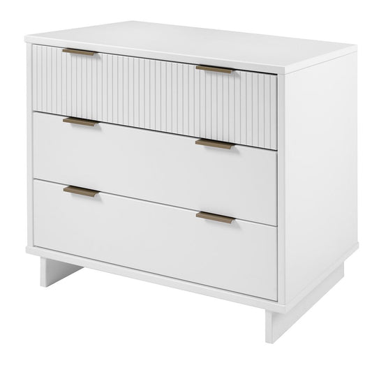 Manhattan Comfort Granville 38" Modern Standard Dresser With 3 Drawers In White