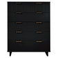 Manhattan Comfort Granville 45" Modern Tall Dresser With 5 Drawers In Black