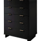 Manhattan Comfort Granville 45" Modern Tall Dresser With 5 Drawers In Black