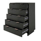 Manhattan Comfort Granville 45" Modern Tall Dresser With 5 Drawers In Dark Gray