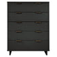 Manhattan Comfort Granville 45" Modern Tall Dresser With 5 Drawers In Dark Gray