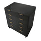 Manhattan Comfort Granville 45" Modern Tall Dresser With 5 Drawers In Dark Gray