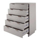 Manhattan Comfort Granville 45" Modern Tall Dresser With 5 Drawers In Light Gray