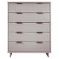 Manhattan Comfort Granville 45" Modern Tall Dresser With 5 Drawers In Light Gray