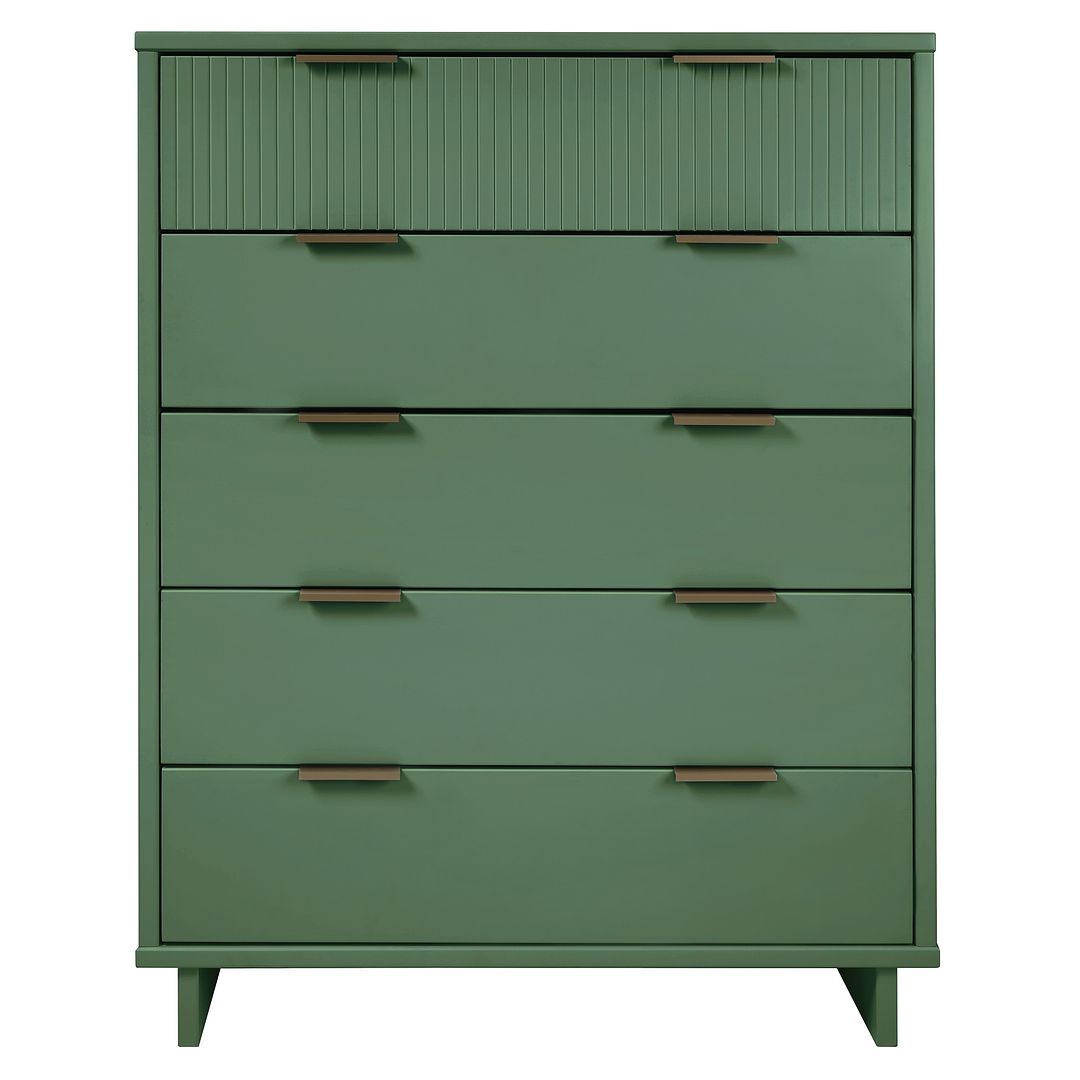 green tall dresser Manhattan Comfort Granville 45" Modern Tall Dresser With 5 Drawers In – Kitchen Oasis
