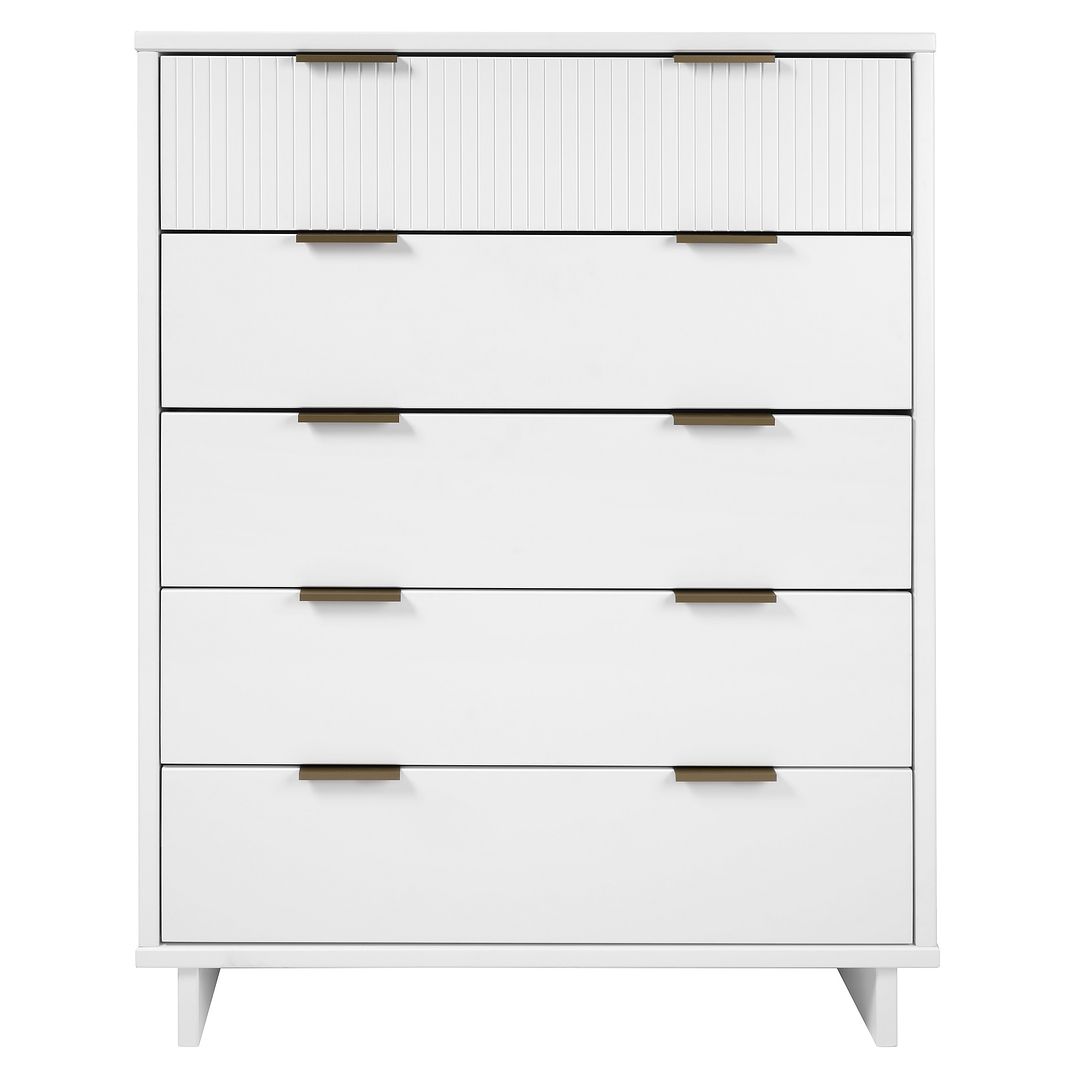 Manhattan Comfort Granville 45" Modern Tall Dresser With 5 Drawers In Kitchen Oasis Manhattan Comfort Granville 45" Modern Tall Dresser With 5 Drawers In Kitchen Oasis