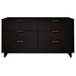Manhattan Comfort Granville 55" Modern Double Wide Dresser With 6 Drawers In Black