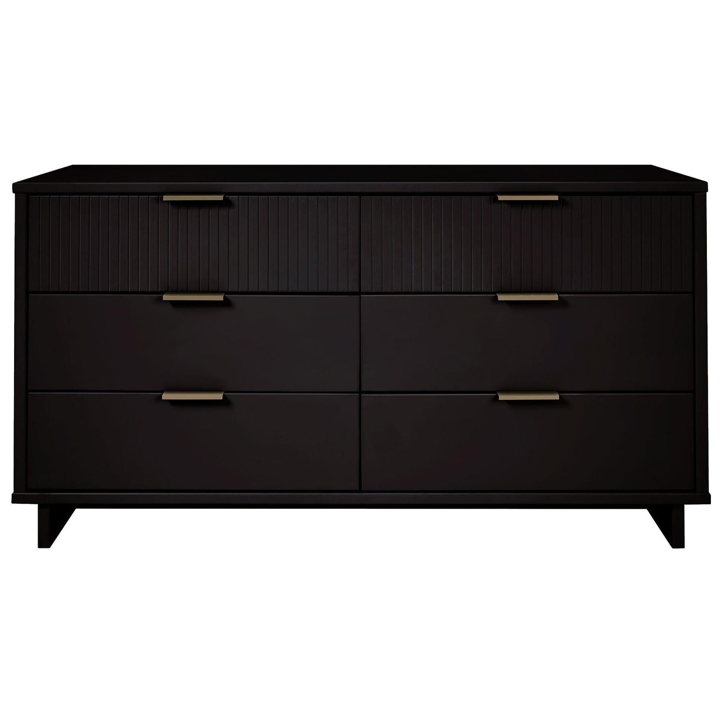 Manhattan Comfort Granville 55" Modern Double Wide Dresser With 6 Drawers In Black