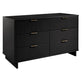 Manhattan Comfort Granville 55" Modern Double Wide Dresser With 6 Drawers In Black