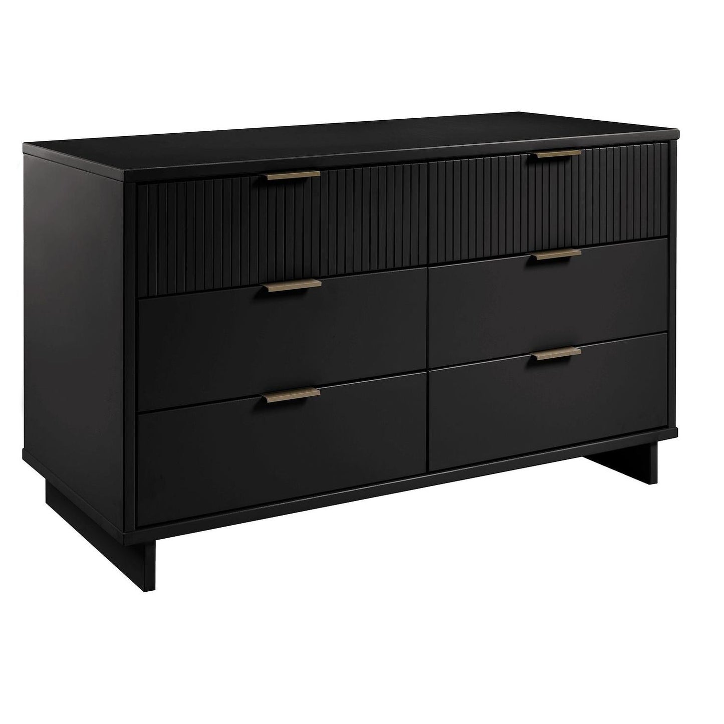 Manhattan Comfort Granville 55" Modern Double Wide Dresser With 6 Drawers In Black