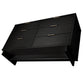 Manhattan Comfort Granville 55" Modern Double Wide Dresser With 6 Drawers In Black