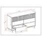 Manhattan Comfort Granville 55" Modern Double Wide Dresser With 6 Drawers In Black