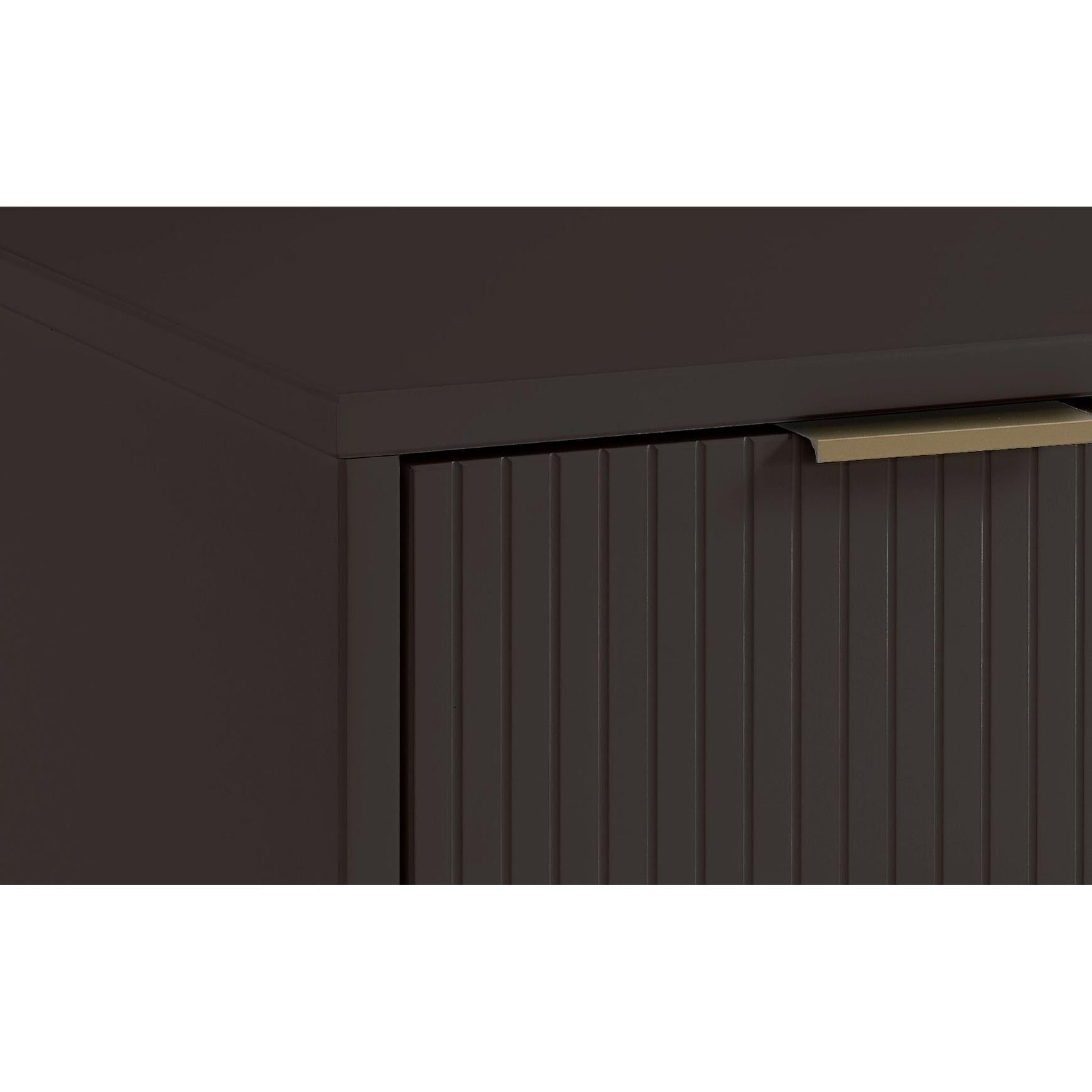 Manhattan Comfort Granville 55" Modern Double Wide Dresser With 6 Drawers In Dark Gray