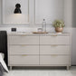Manhattan Comfort Granville 55" Modern Double Wide Dresser With 6 Drawers In Light Gray
