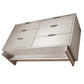 Manhattan Comfort Granville 55" Modern Double Wide Dresser With 6 Drawers In Light Gray