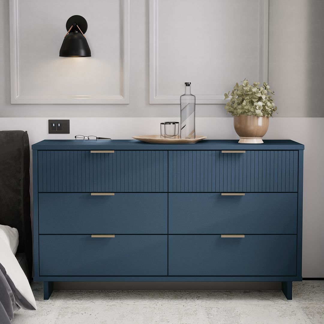 Blue modern deals dresser