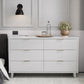 Manhattan Comfort Granville 55" Modern Double Wide Dresser With 6 Drawers In White