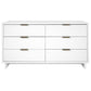 Manhattan Comfort Granville 55" Modern Double Wide Dresser With 6 Drawers In White