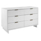 Manhattan Comfort Granville 55" Modern Double Wide Dresser With 6 Drawers In White