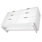 Manhattan Comfort Granville 55" Modern Double Wide Dresser With 6 Drawers In White