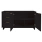 Manhattan Comfort Granville 55" Modern Sideboard With 3 Drawers In Black