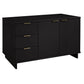 Manhattan Comfort Granville 55" Modern Sideboard With 3 Drawers In Black