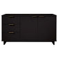 Manhattan Comfort Granville 55" Modern Sideboard With 3 Drawers In Black