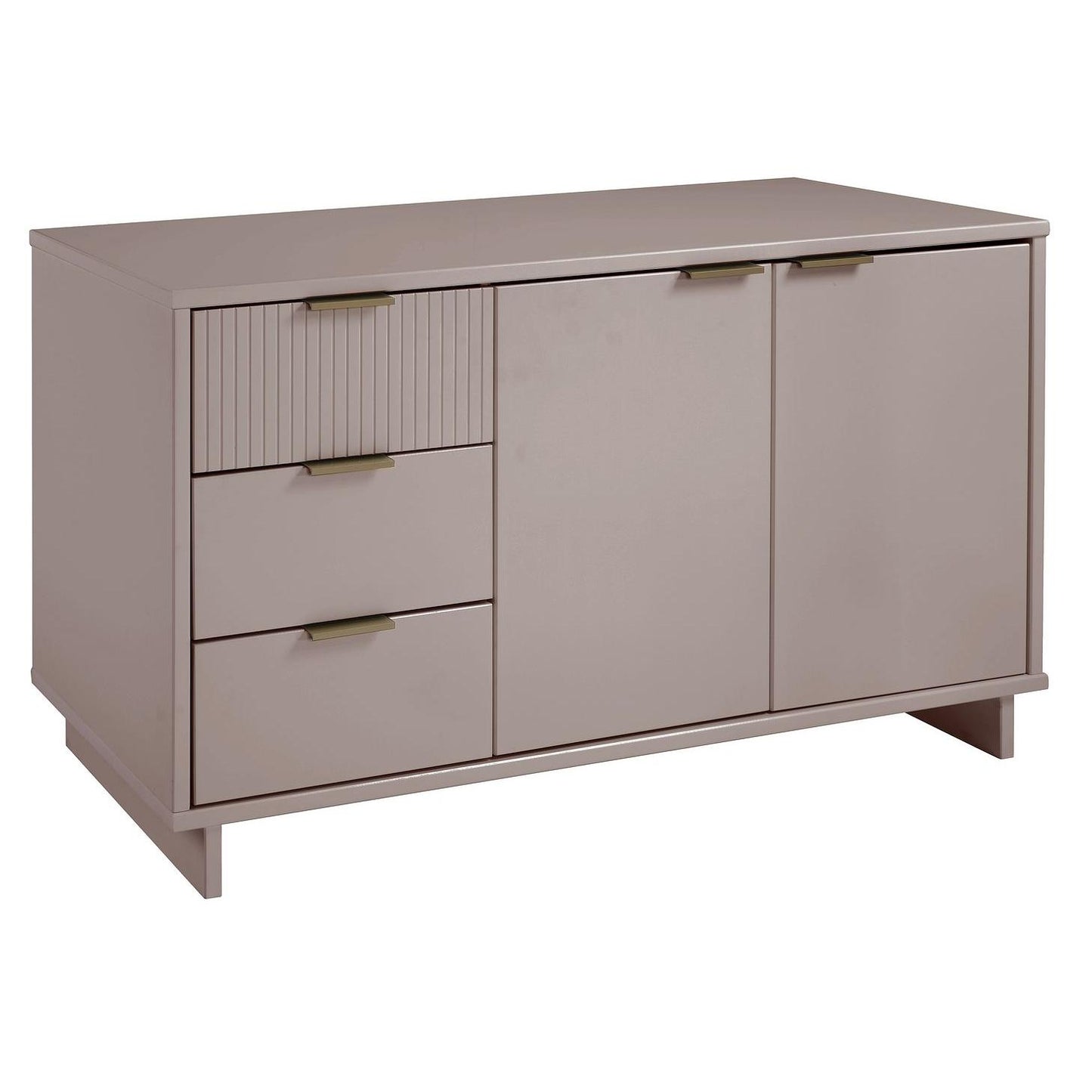 Manhattan Comfort Granville 55" Modern Sideboard With 3 Drawers In Light Gray