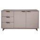Manhattan Comfort Granville 55" Modern Sideboard With 3 Drawers In Light Gray