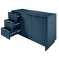Manhattan Comfort Granville 55" Modern Sideboard With 3 Drawers In Midnight Blue