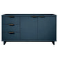 Manhattan Comfort Granville 55" Modern Sideboard With 3 Drawers In Midnight Blue