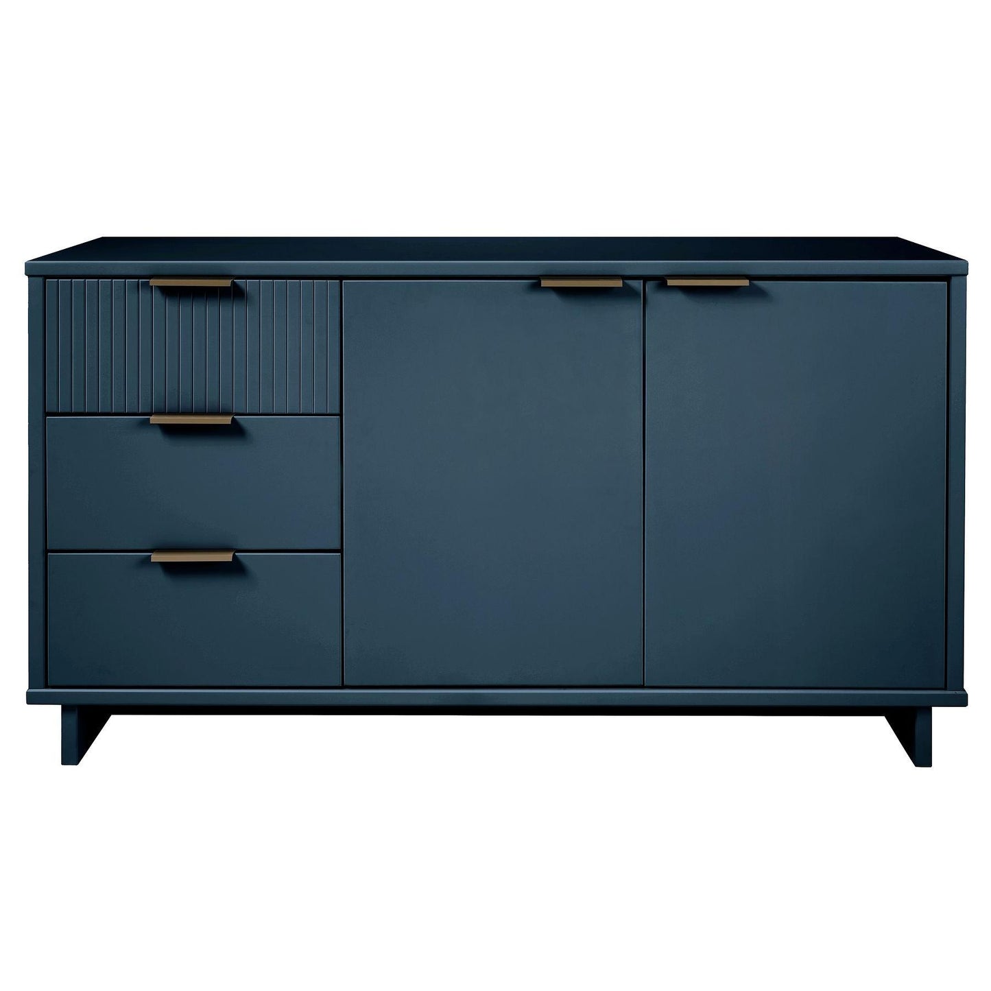 Manhattan Comfort Granville 55" Modern Sideboard With 3 Drawers In Midnight Blue