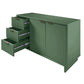 Manhattan Comfort Granville 55" Modern Sideboard With 3 Drawers In Sage Green