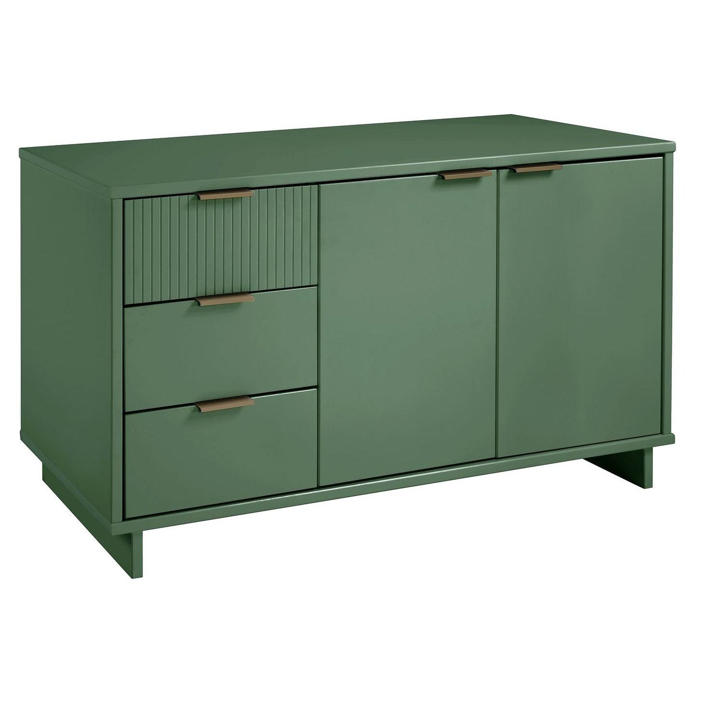 Manhattan Comfort Granville 55" Modern Sideboard With 3 Drawers In Sage Green