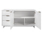 Manhattan Comfort Granville 55" Modern Sideboard With 3 Drawers In White