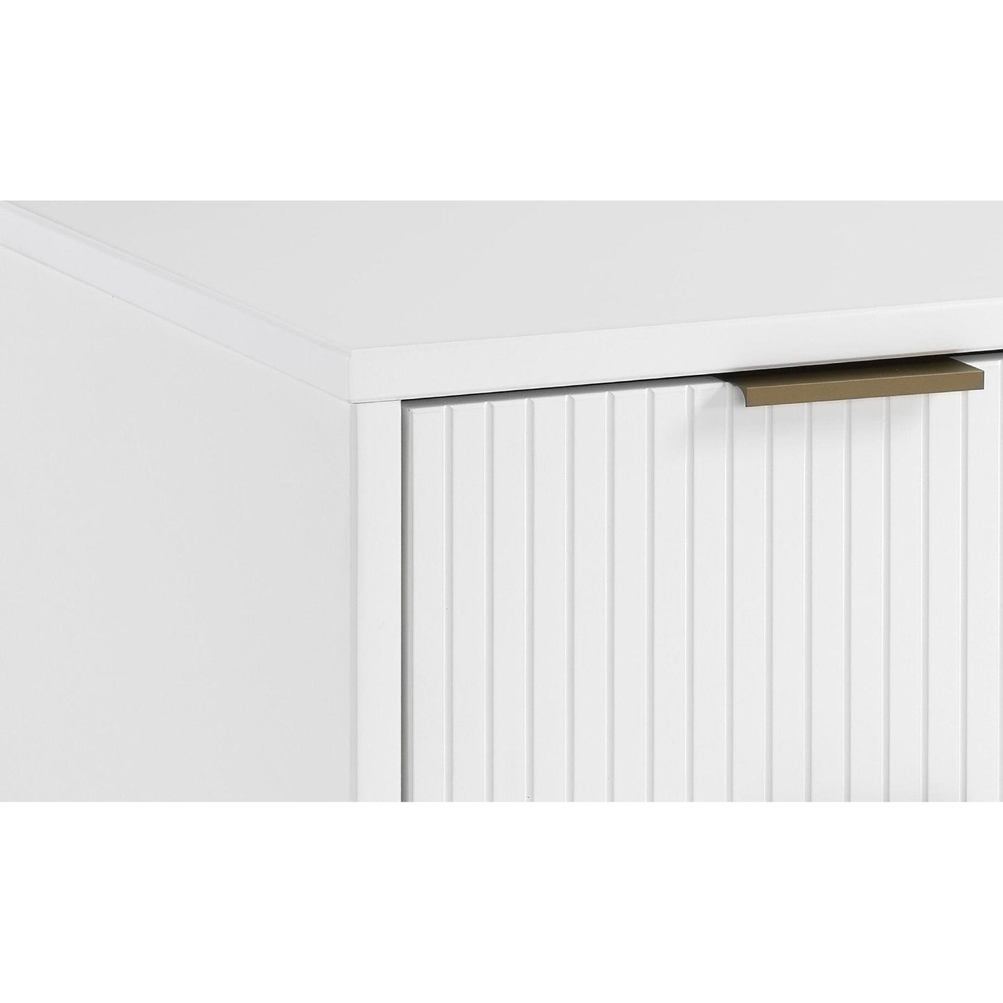 Manhattan Comfort Granville 55" Modern Sideboard With 3 Drawers In White