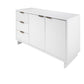 Manhattan Comfort Granville 55" Modern Sideboard With 3 Drawers In White