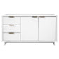 Manhattan Comfort Granville 55" Modern Sideboard With 3 Drawers In White
