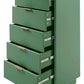 Manhattan Comfort Granville Tall 24" Modern Narrow Dresser With 5 Drawers In Sage Green