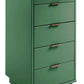 Manhattan Comfort Granville Tall 24" Modern Narrow Dresser With 5 Drawers In Sage Green