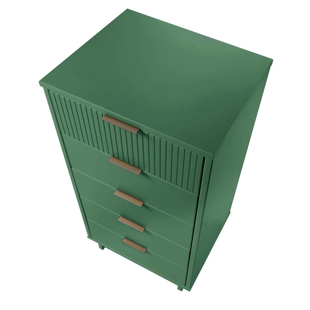 Manhattan Comfort Granville Sage Green 5-Drawer 37.95 in. Wide Tall Dresser  DR-5023 - The Home Depot