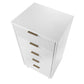 Manhattan Comfort Granville Tall 24" Modern Narrow Dresser With 5 Drawers In White