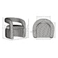 Manhattan Comfort Gray Modern Corvette Velvet Dining Chair